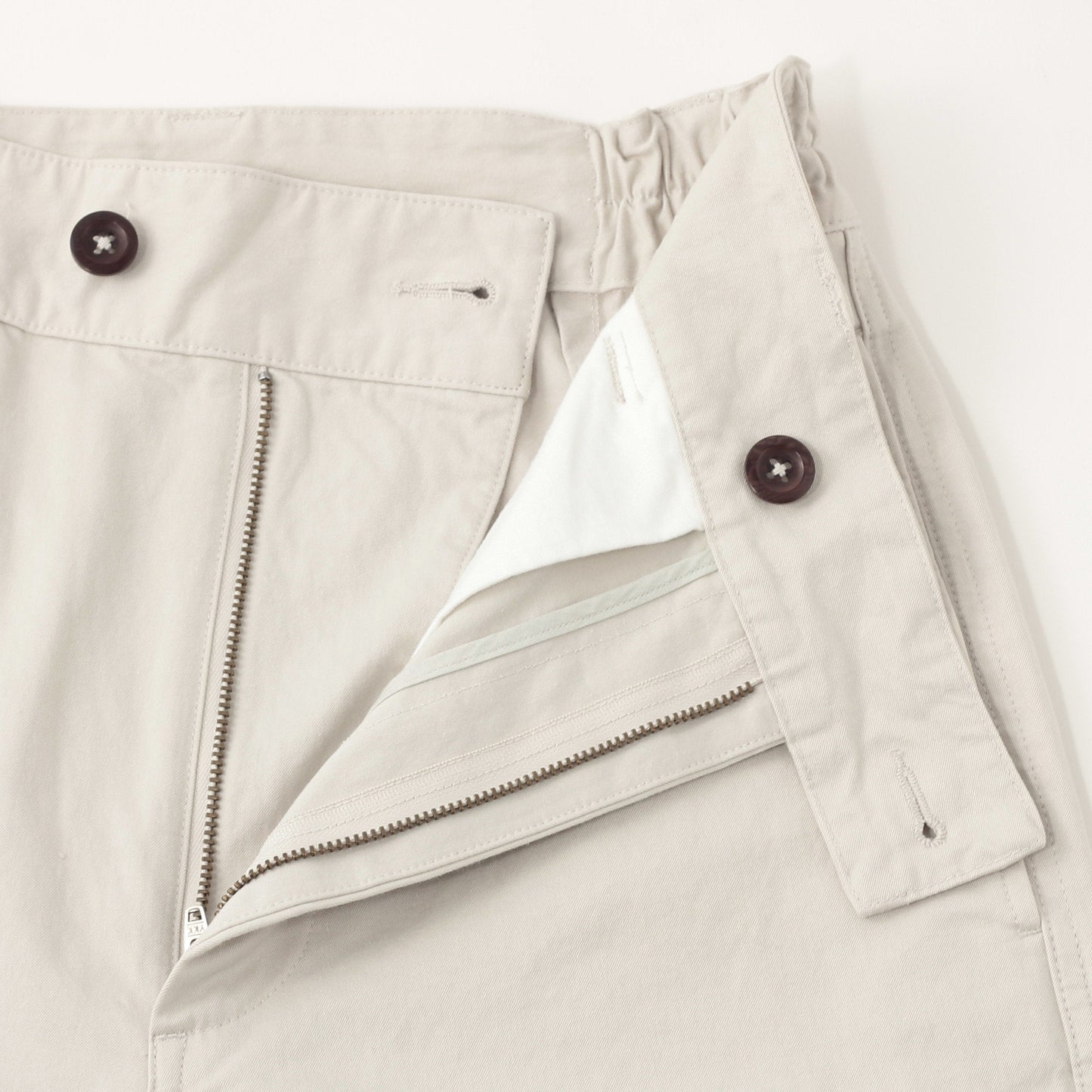 WASHED COMPACT COTTON TROUSERS