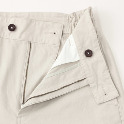WASHED COMPACT COTTON TROUSERS