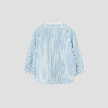 BLUE STRIPE LINEN SHIRT