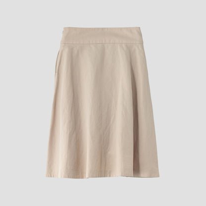 COTTON LINEN TWILL SKIRT