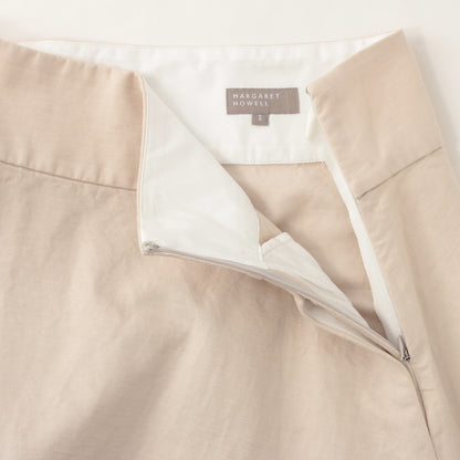 COTTON LINEN TWILL SKIRT