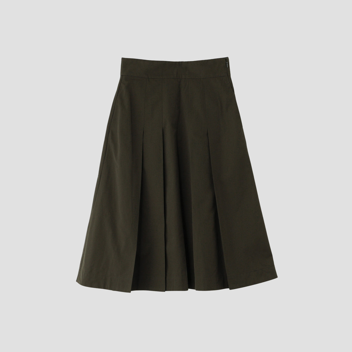FINE WOOL COTTON TWILL SKIRT