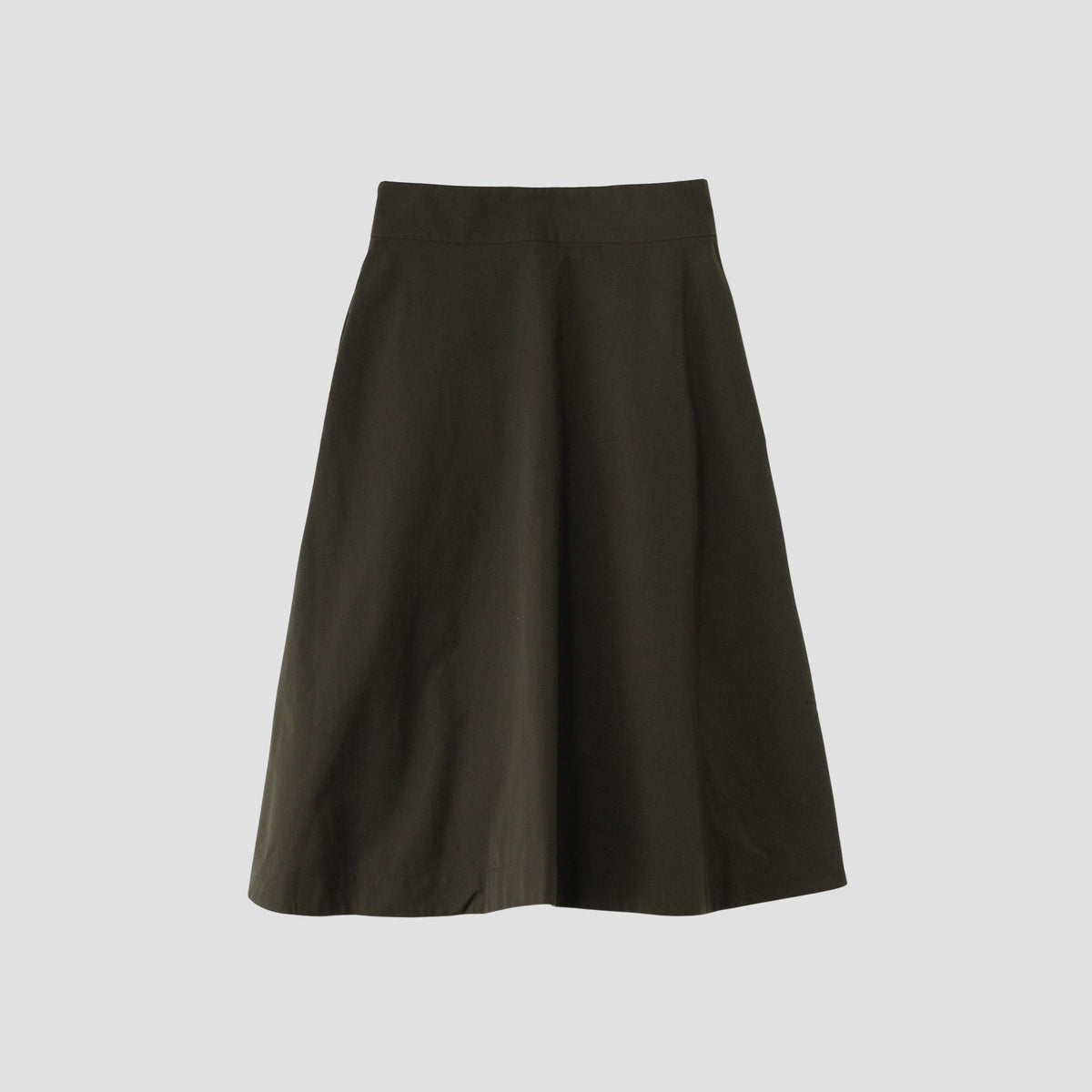 FINE WOOL COTTON TWILL SKIRT