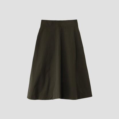 FINE WOOL COTTON TWILL SKIRT
