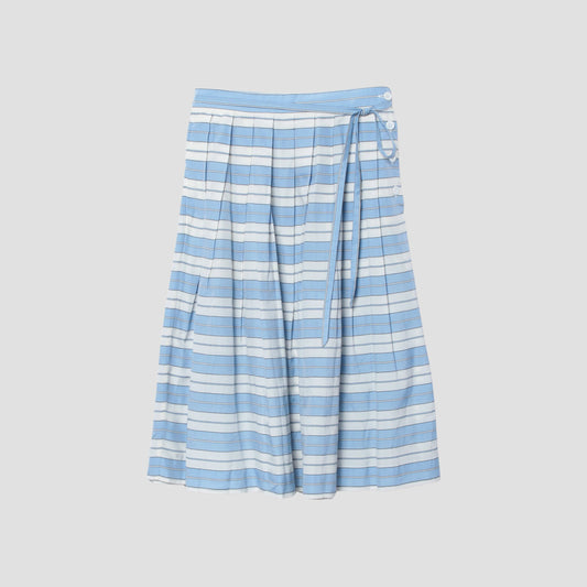 MULTI STRIPE SILK SKIRT