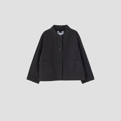 OVERDYE MELANGE COTTON LINEN BLOUSON