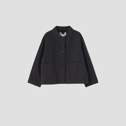 OVERDYE MELANGE COTTON LINEN BLOUSON