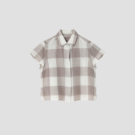 LARGE CHECK LINEN SHIRT