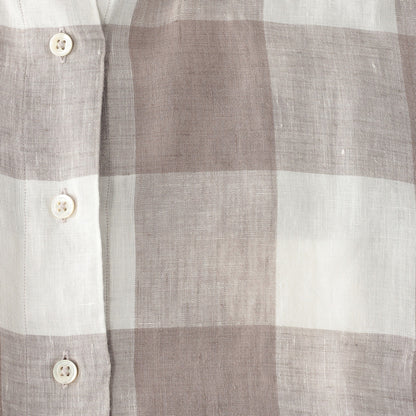 LARGE CHECK LINEN SHIRT