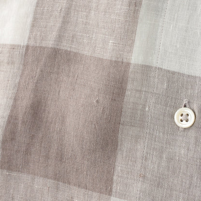 LARGE CHECK LINEN SHIRT