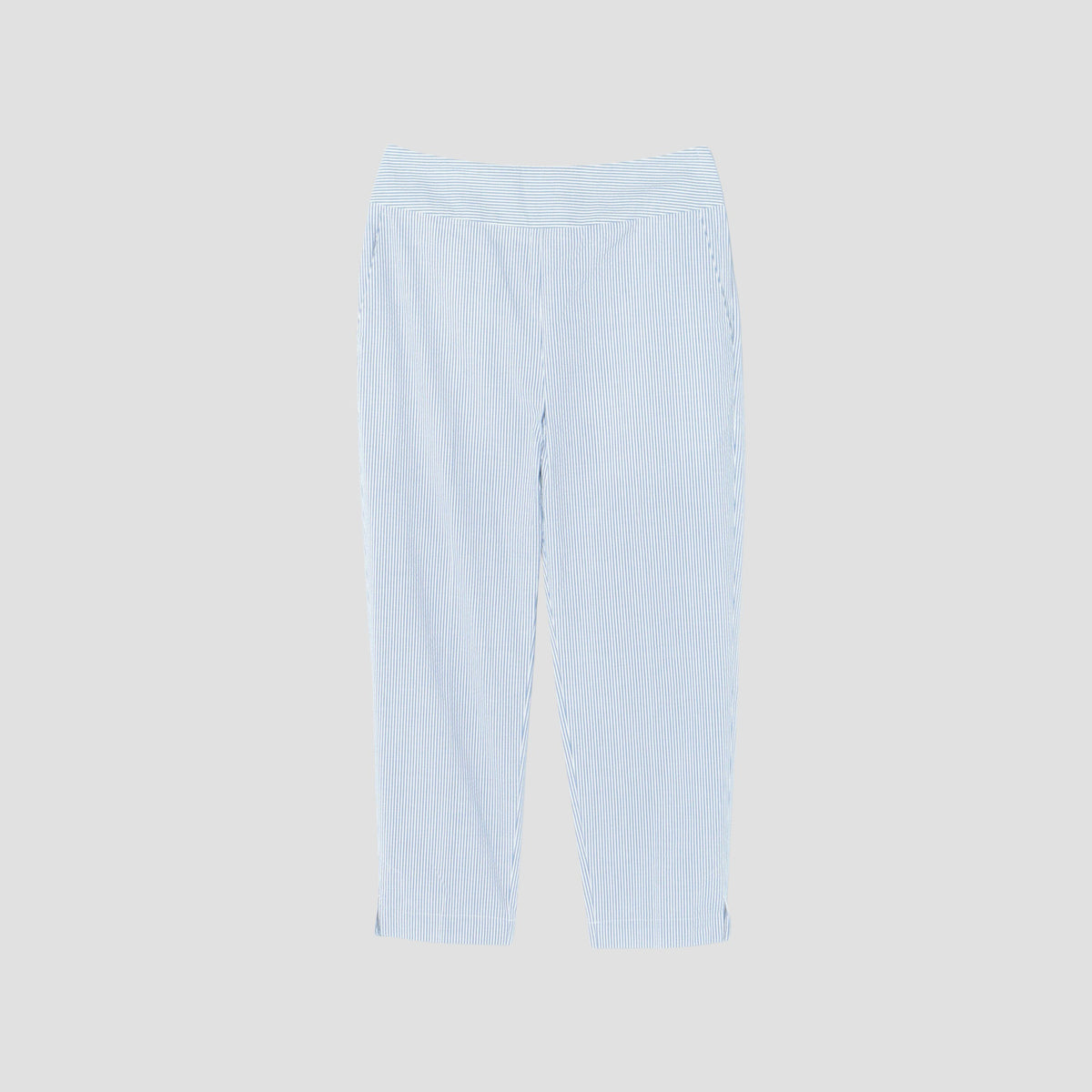 STRETCHED SEERSUCKER TROUSERS