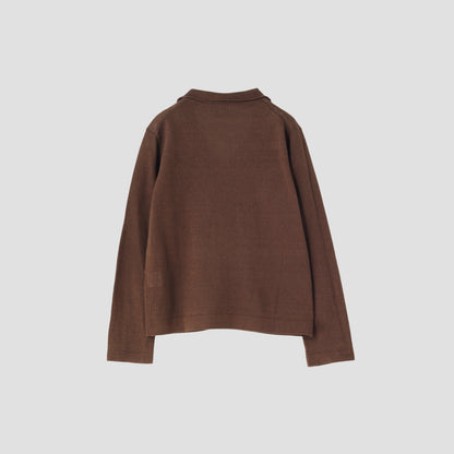 TWISTED LINEN COTTON CARDIGAN KNIT