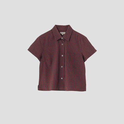DRY GINGHAMCHECK COTTON SHIRT