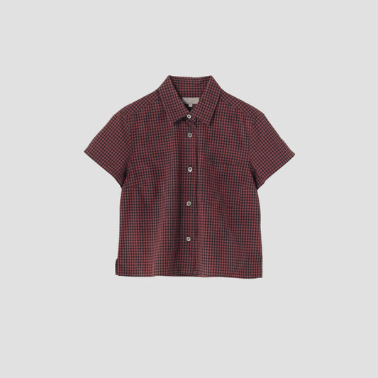 DRY GINGHAMCHECK COTTON SHIRT