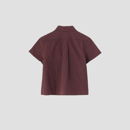 DRY GINGHAMCHECK COTTON SHIRT