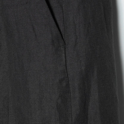 COATED LINEN PLAINWEAVE TROUSERS