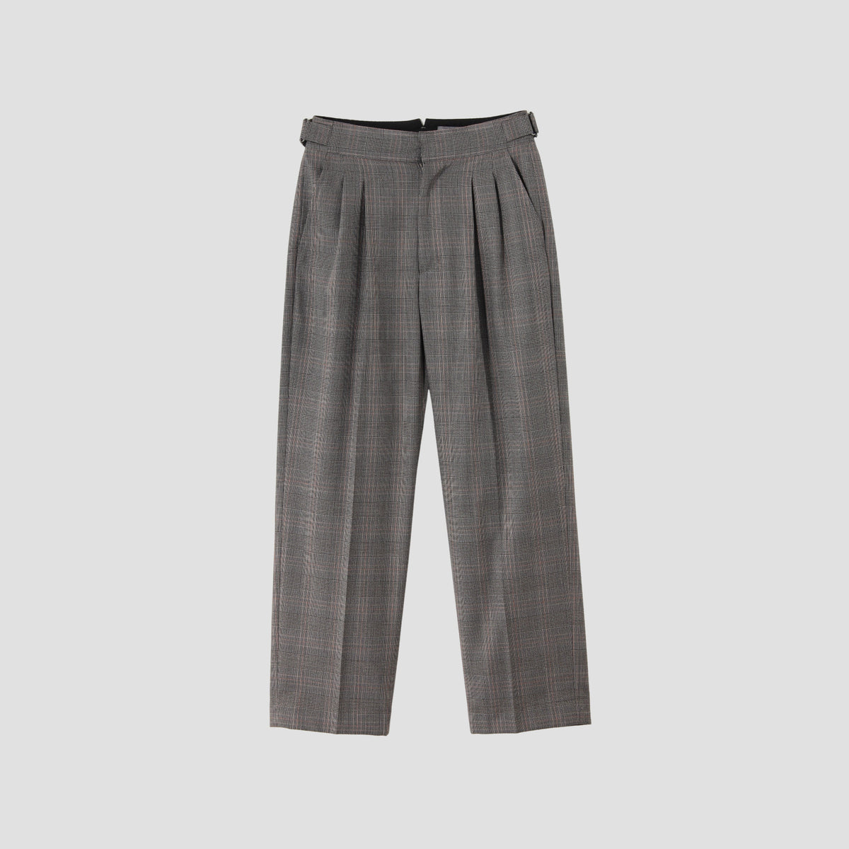 OVERCHECK WOOL TROUSERS