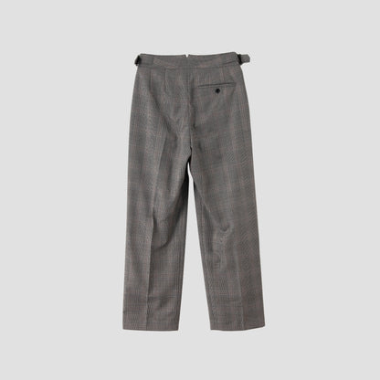 OVERCHECK WOOL TROUSERS
