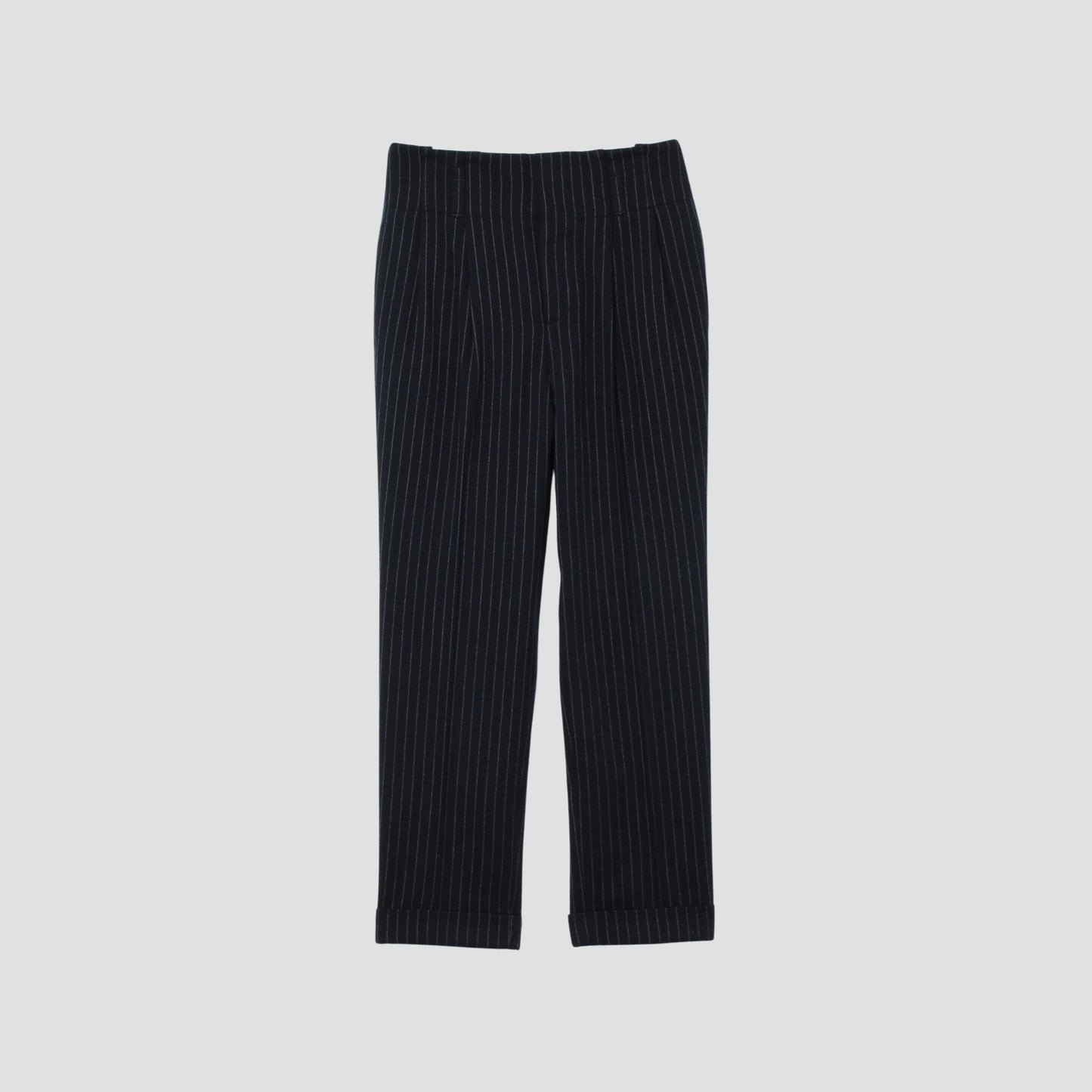 BROKEN STRIPE WOOL TROUSERS
