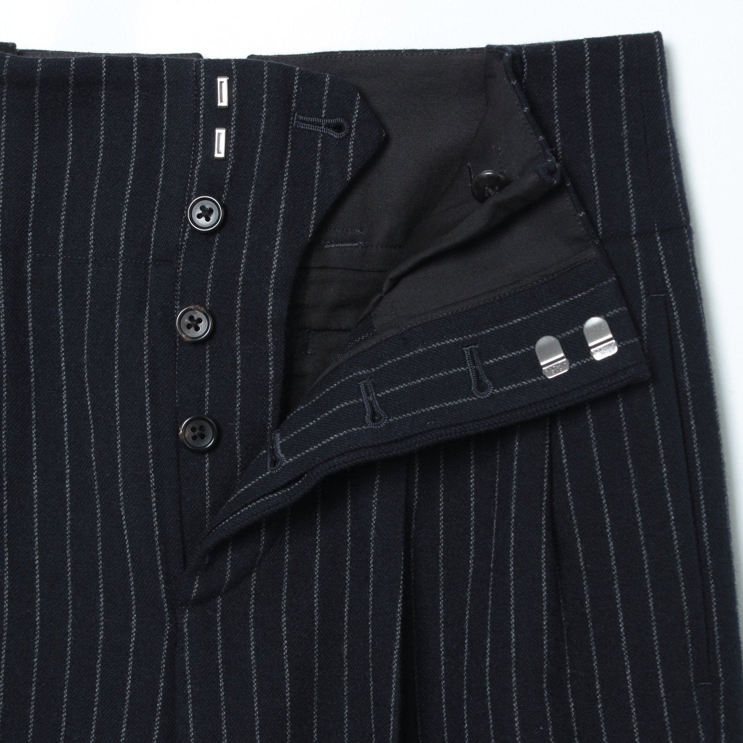 BROKEN STRIPE WOOL TROUSERS