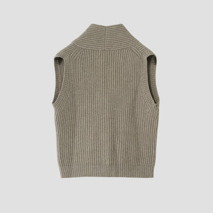 CHUNKY RIB WAISTCOAT KNIT