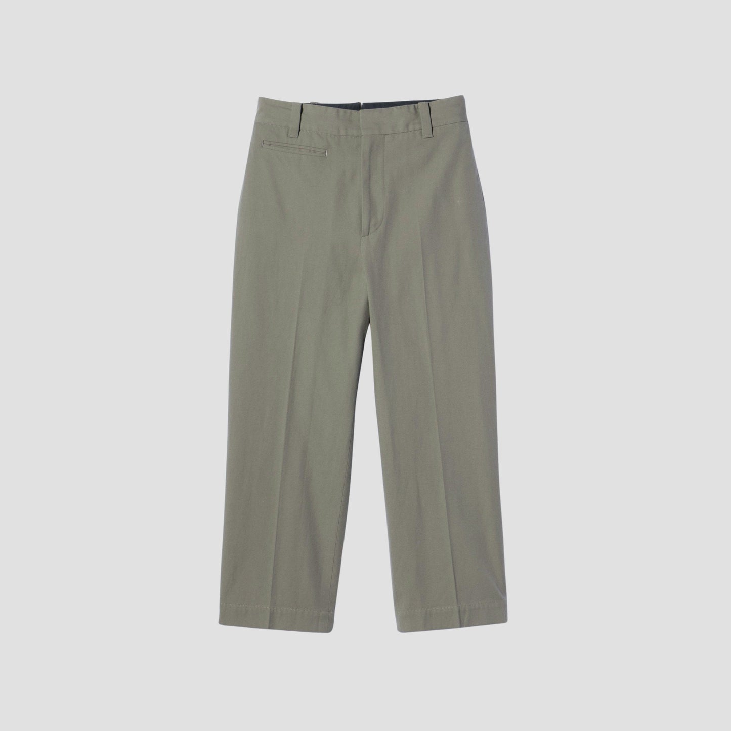 WOOL COTTON TWILL TROUSERS