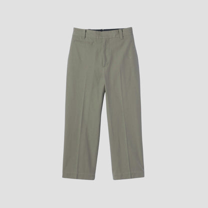 WOOL COTTON TWILL TROUSERS