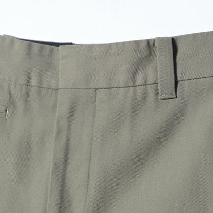 WOOL COTTON TWILL TROUSERS