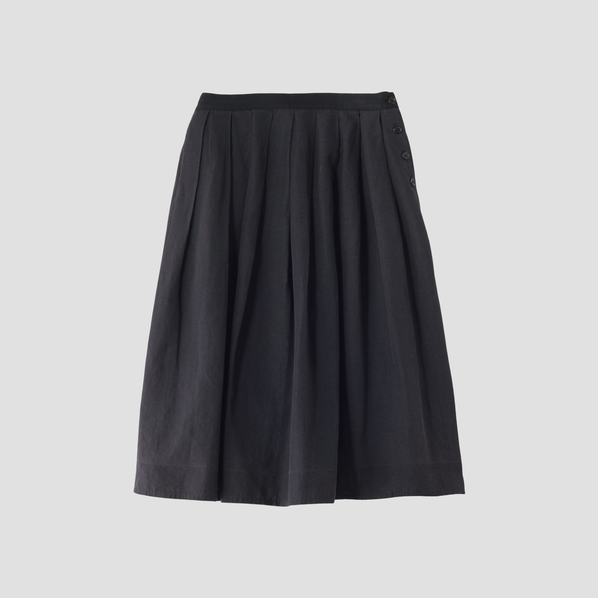 PLAIN WEAVE LINEN COTTON SKIRT