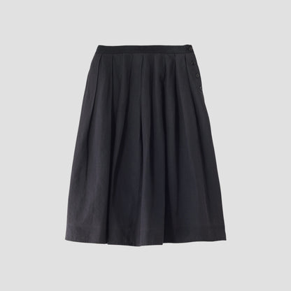 PLAIN WEAVE LINEN COTTON SKIRT