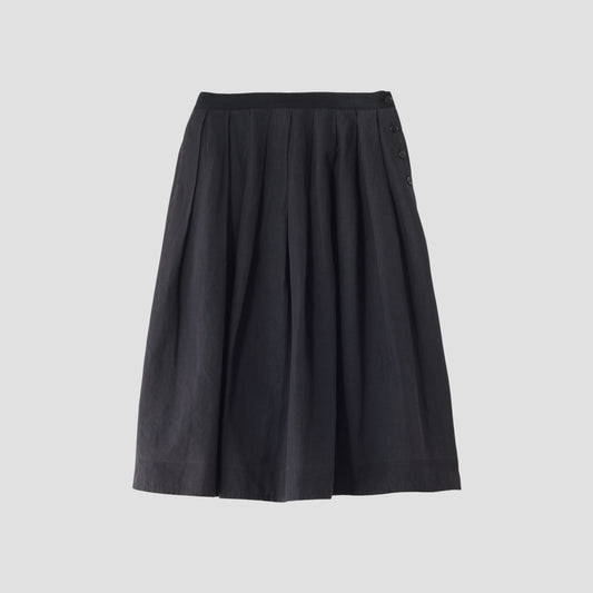 PLAIN WEAVE LINEN COTTON SKIRT