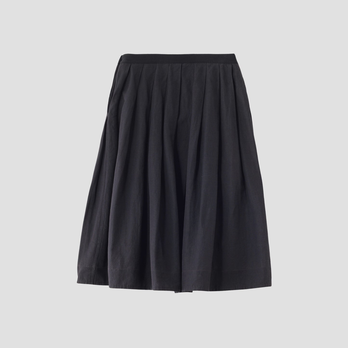 PLAIN WEAVE LINEN COTTON SKIRT