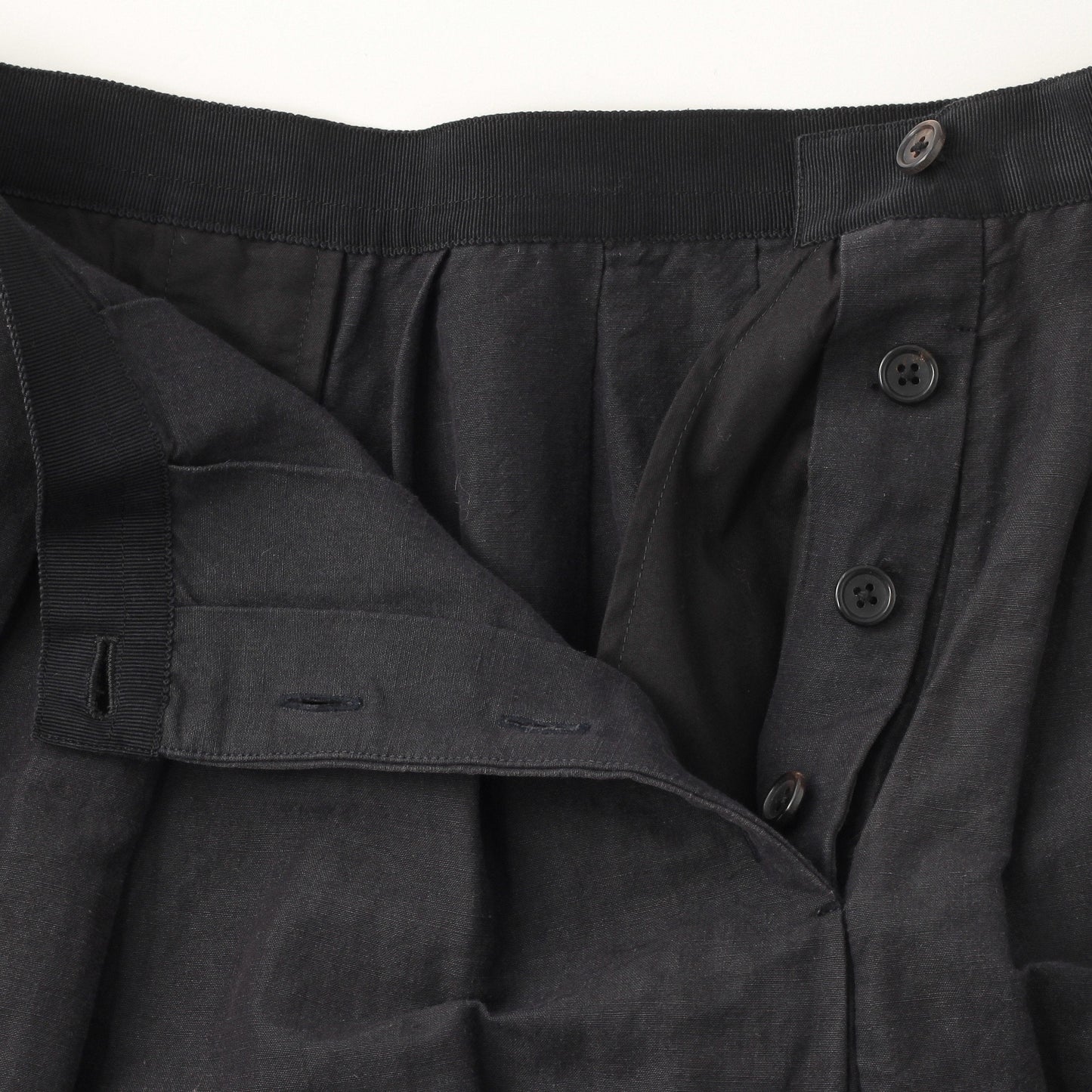 PLAIN WEAVE LINEN COTTON SKIRT