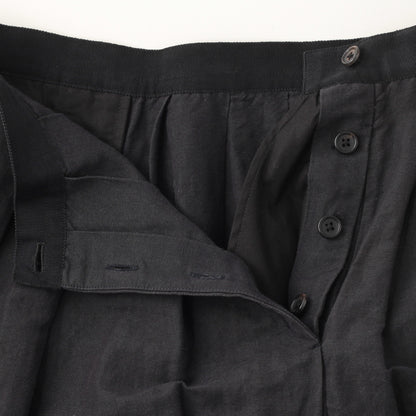 PLAIN WEAVE LINEN COTTON SKIRT