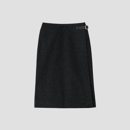 WOOLEN TWILL SKIRT