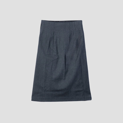 BRUSHED COTTON WOOL SKIRT