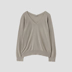 COTTON V NECK JUMPER KNIT
