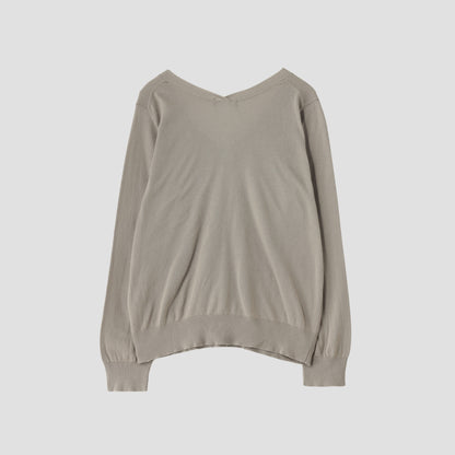 COTTON V NECK JUMPER KNIT