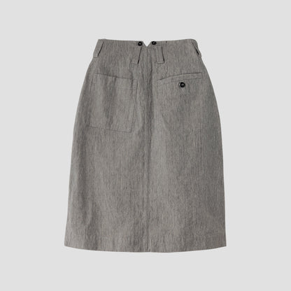 IRREGULAR END ON END COTTON LINEN SKIRT