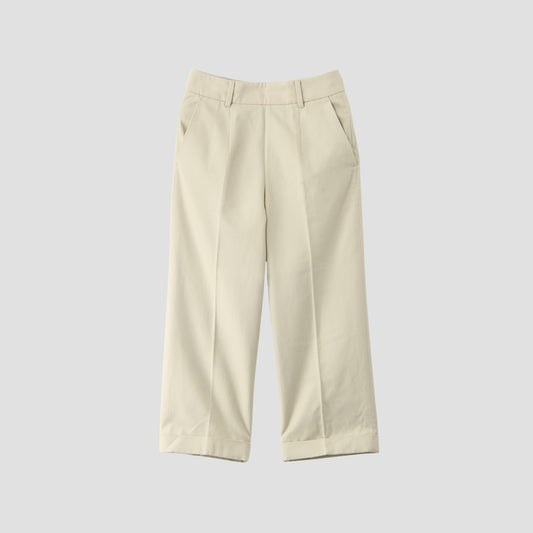 BRUSHED COTTON WOOL TROUSERS
