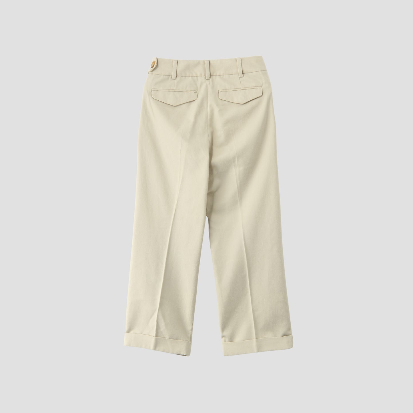 BRUSHED COTTON WOOL TROUSERS