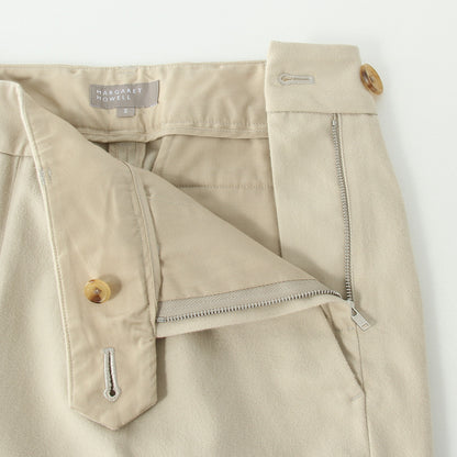 BRUSHED COTTON WOOL TROUSERS
