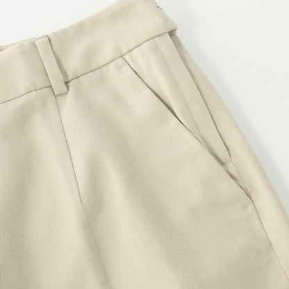 BRUSHED COTTON WOOL TROUSERS