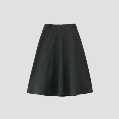 FINE WOOL COTTON TWILL SKIRT