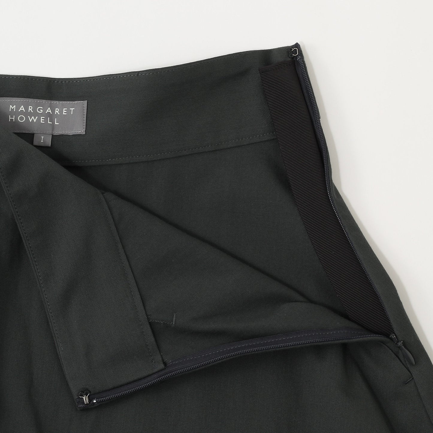 FINE WOOL COTTON TWILL SKIRT