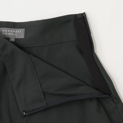 FINE WOOL COTTON TWILL SKIRT