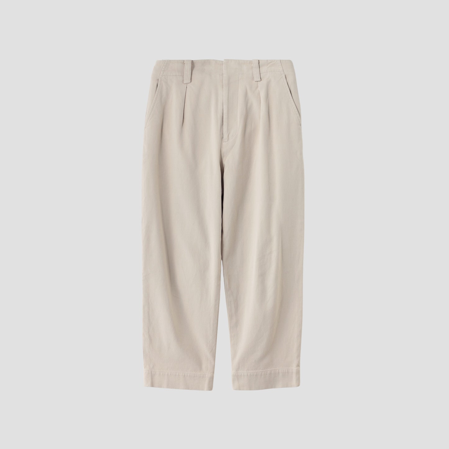 WASHED COTTON TWILL TROUSERS