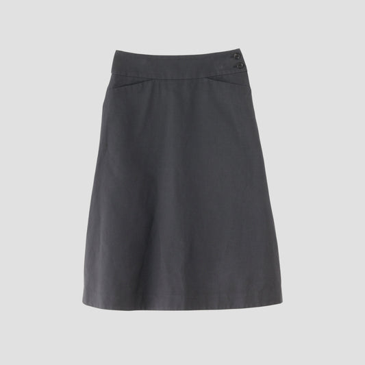 COTTON LINEN OXFORD SKIRT