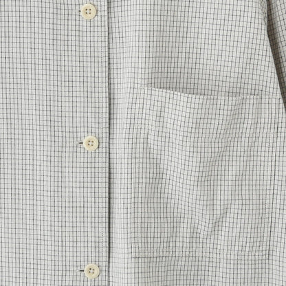 UNEVEN COTTON WOOL CHECK SHIRT