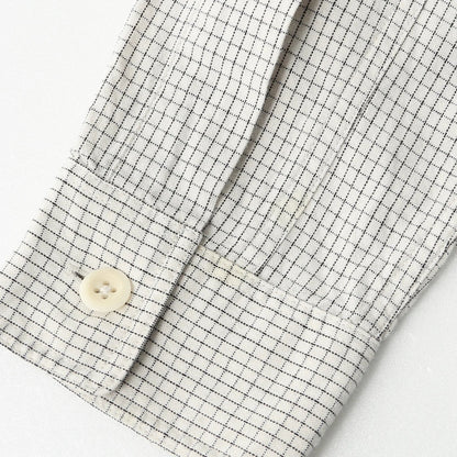 UNEVEN COTTON WOOL CHECK SHIRT
